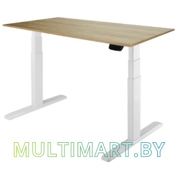 Стол для работы стоя ErgoSmart Unique Ergo Desk 1380x800x18мм (дуб натуральный/белый)
